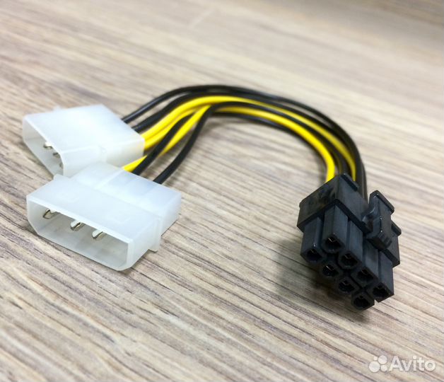Переходники 2 molex на 6pin, 2 SATA на 6+2pin