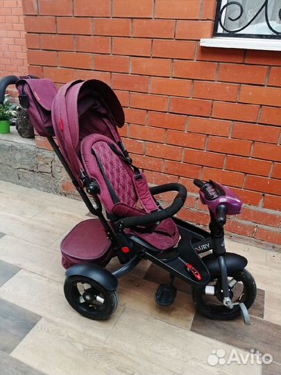 Трехколесный велосипед коляска Luxury с ручкой