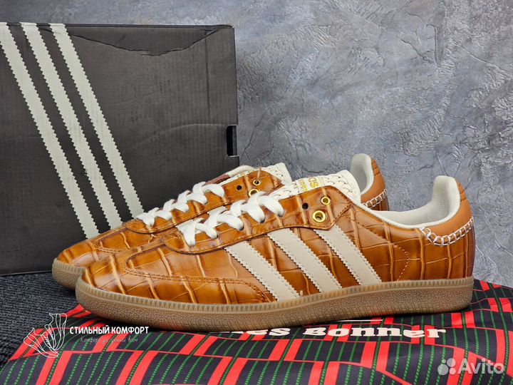 Adidas samba x Wales Bonner Croc Night brown
