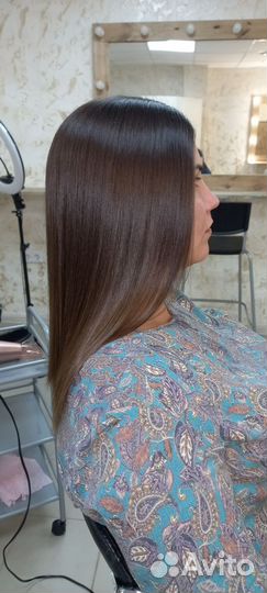 Кератиновое выпрямление волос
