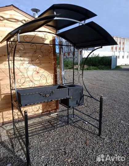 Мангал с крышей