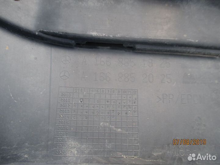 Юбка бампера задняя Mercedes W166 M-Klasse