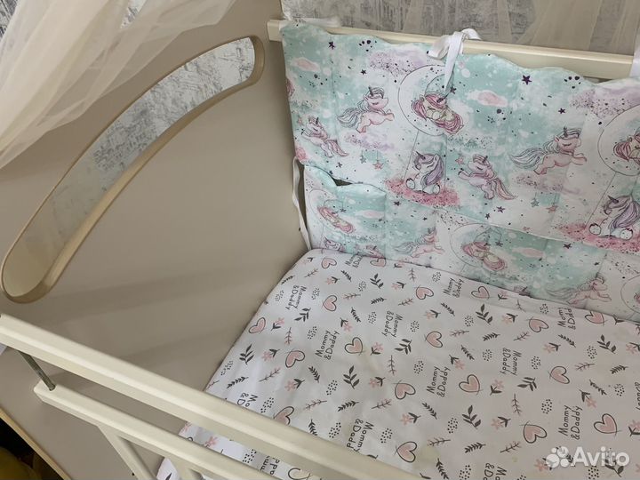 Детская кроватка с ящиком