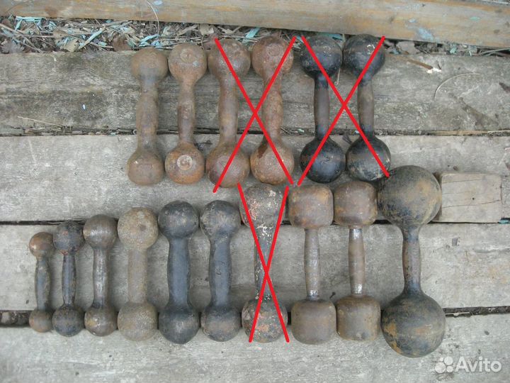 Гантели 1 1.5 2 3 4 6 8 10 кг СССР гантель 13 кг