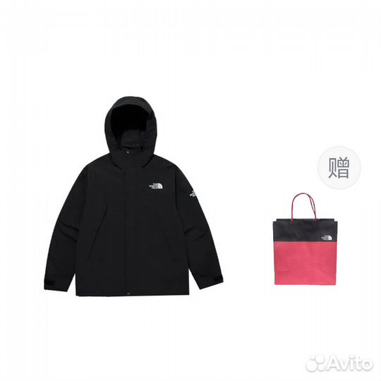 THE north face Windbreaker Jackets Unisex Black+Shopping Bag (XS)(47)