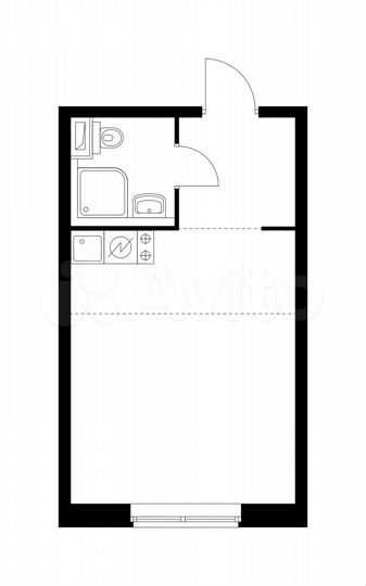 Квартира-студия, 26,2 м², 13/21 эт.