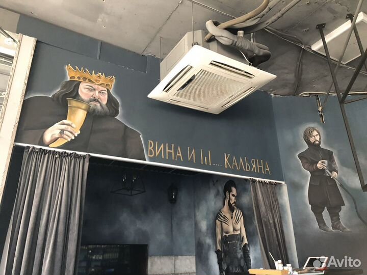 Роспись стен, картины, роспись одежды, портреты