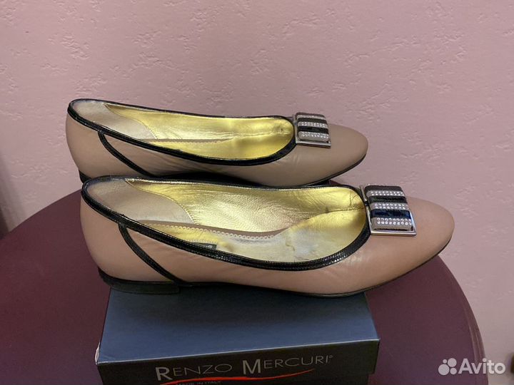 Балетки натуральная кожа 38 италия