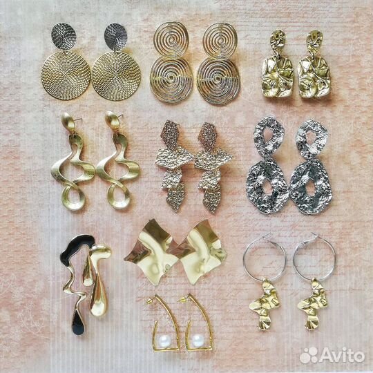 Серьги гвоздики позолоченные серебрянные