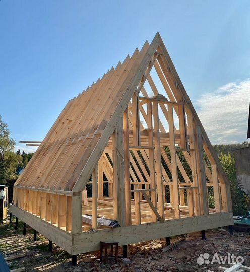 Строительство барнхаусов,а-фреймов,срубов,мебель