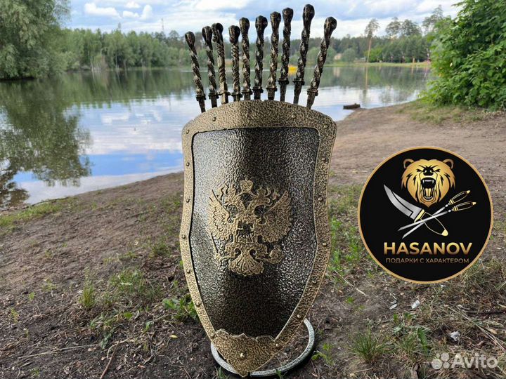 Каминный набор Щит-подставка Герб