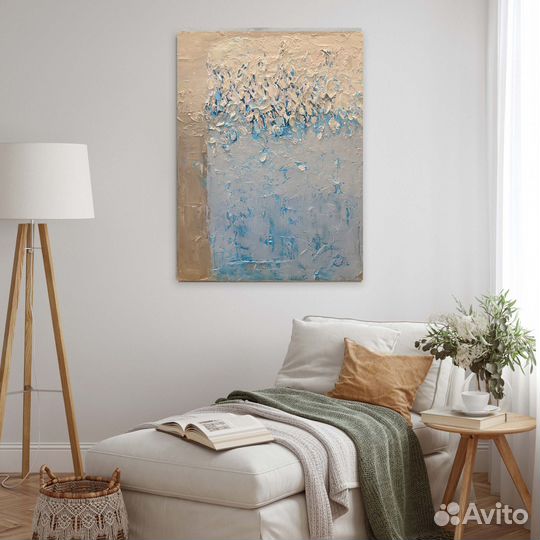 Большая картина маслом на холсте абстракция