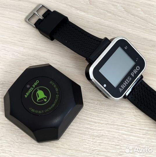 Кнопка вызова официанта модель Бургер с часами