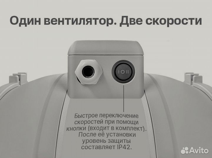 Вентилятор канальный вытяжной, малошумный