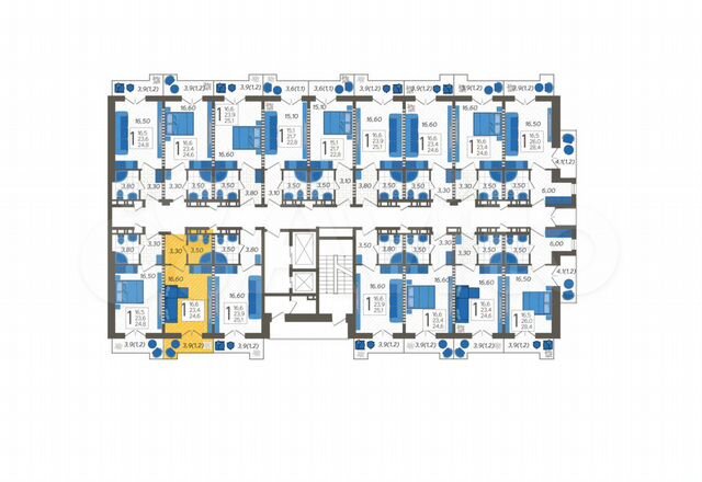 Апартаменты-студия, 24,6 м², 11/12 эт.