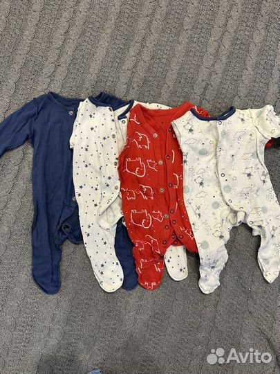 Комбинезоны слипы на мальчика 50-56 mothercare