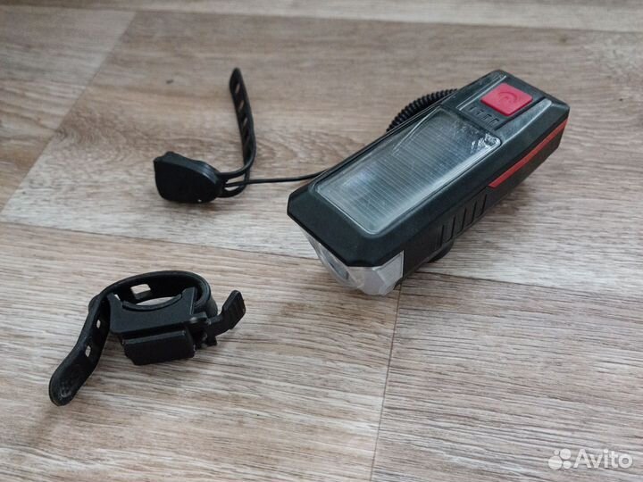 Велосипедный фонарь с гудком, на солнечной батарее