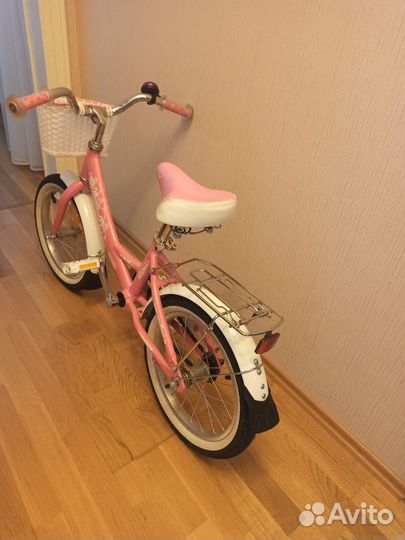 Велосипед для девочки розовый Novatrack 16