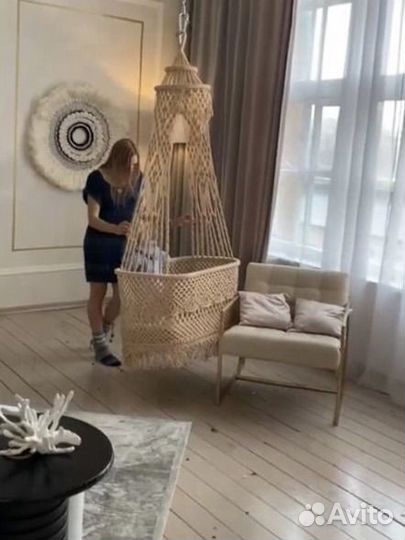 Детская колыбель макраме