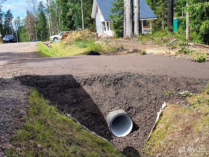 Заезд-выезд на участок с парковкой