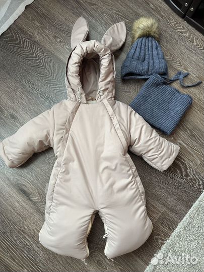 Детский зимний комбинезон зайка 56-74