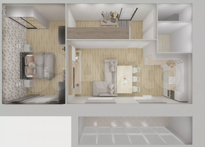 1-к. квартира, 58,1 м², 3/10 эт.