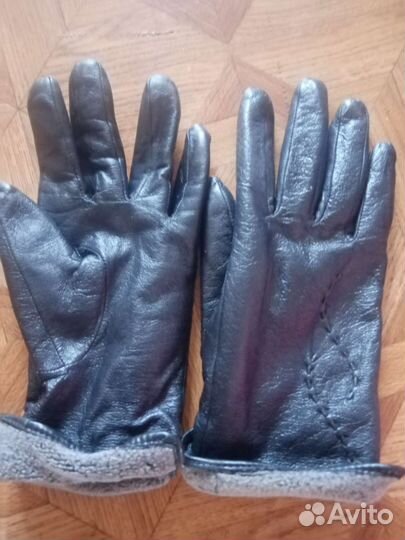 Перчатки женские кожаные