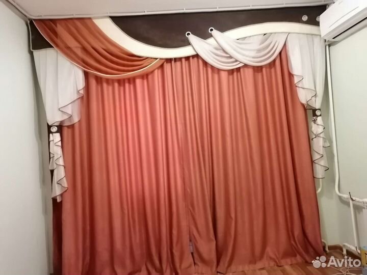 Шторы с ламбрекеном бу