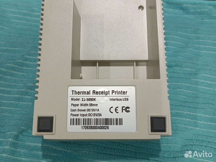 Термо Принтер ZG 5890K новый для чеков