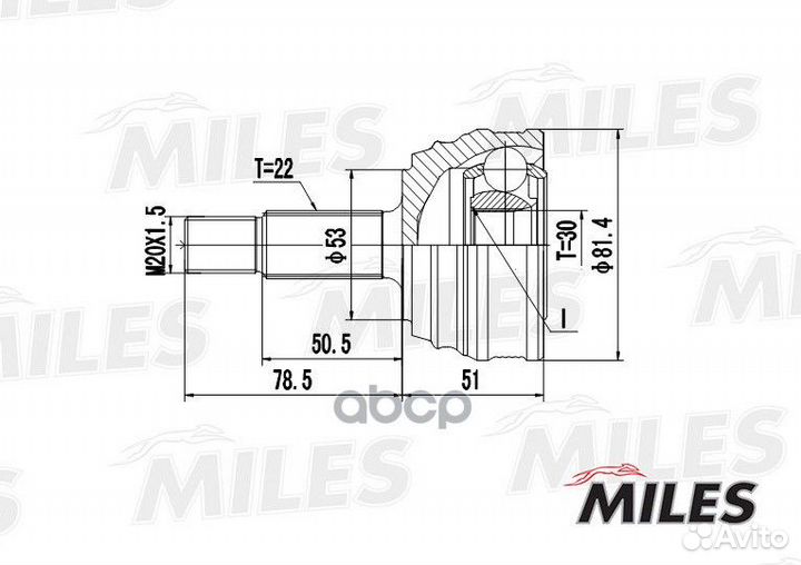 Шрус наружный VW caddy/G2/G3/passat/polo/seat C
