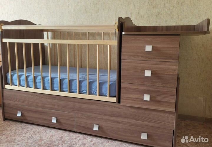 Кровать детская трансформер с маятником