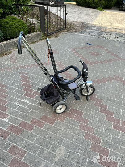 Детский велосипед коляска с ручкой