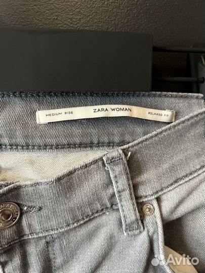 Джинсы скини zara серые