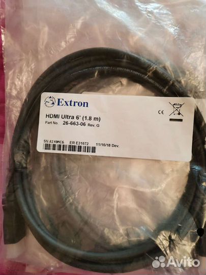 Кабель hdmi extron 1.8m