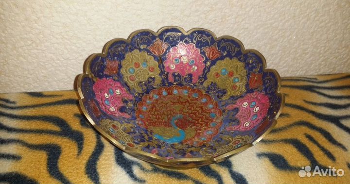 Ваза. Индия. Ручная. 70-80 годы. Латунь, эмаль