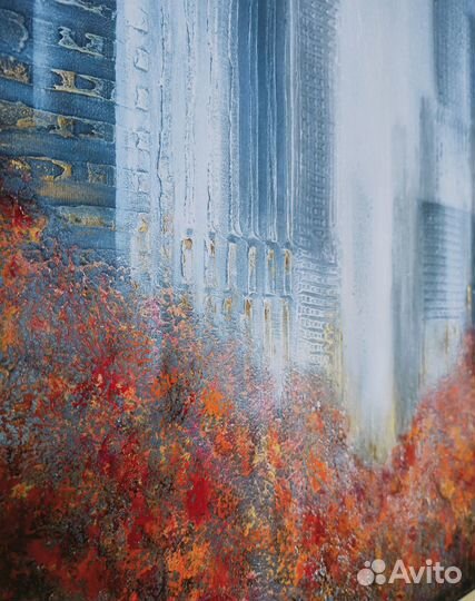 Фактурная картина ручной работы 