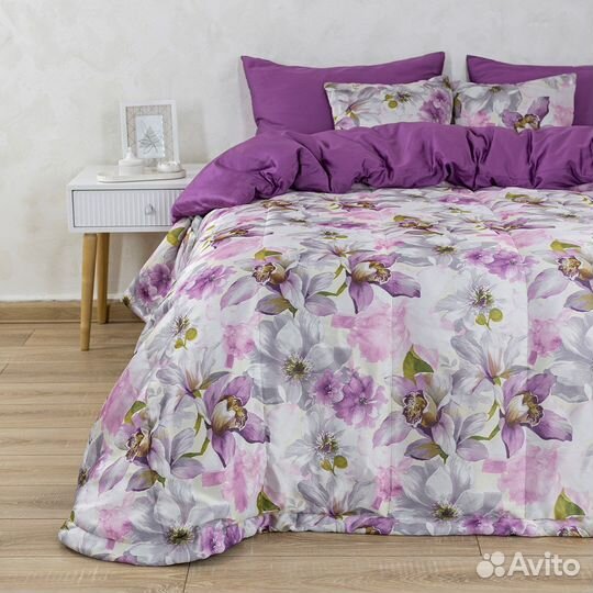 Покрывало Жардин Сирень на кровать