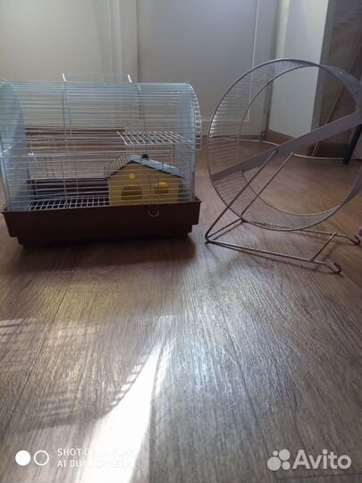 Клетка для грызунов бу и колесо