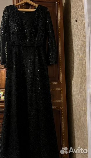 Вечернее платье 48 размер черное