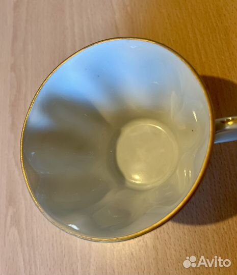 Чайная пара лфз золотая сетка голубые васильки