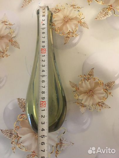 Вазы Чехия, винтаж гутное цветное стекло СССР