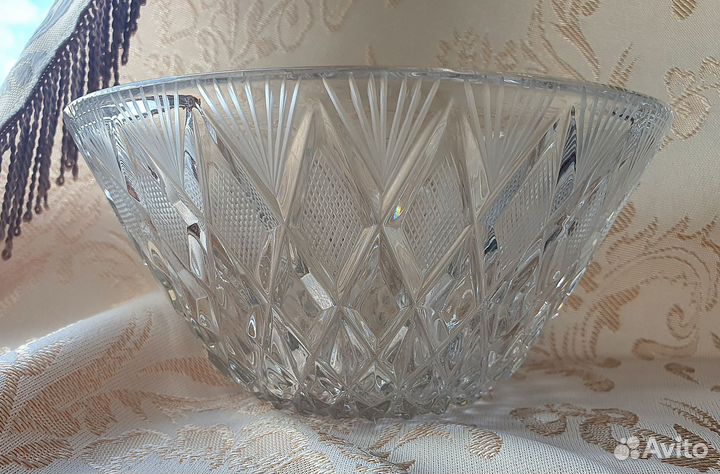 Хрустальная ваза, салатница (времён СССР)