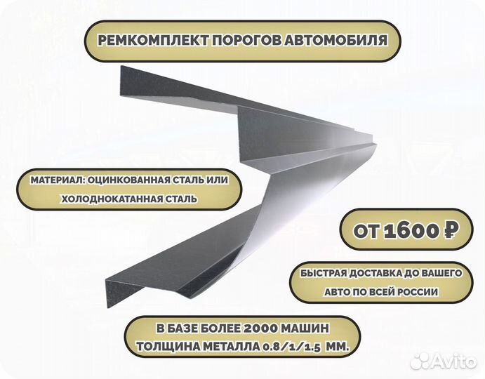 Ремонтные пороги на автомобиль