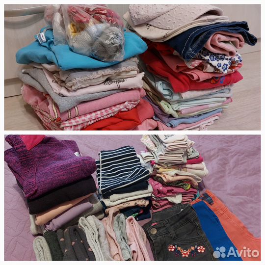 2 пакета вещей на девочку 3-4 года, р.98-104см