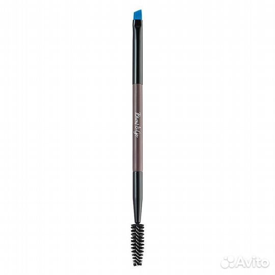 Brow&Go Кисть скошенная с щеточкой (синяя)