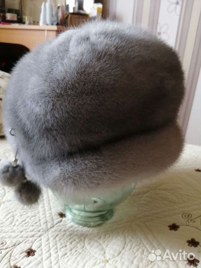 Шапка из серой норки