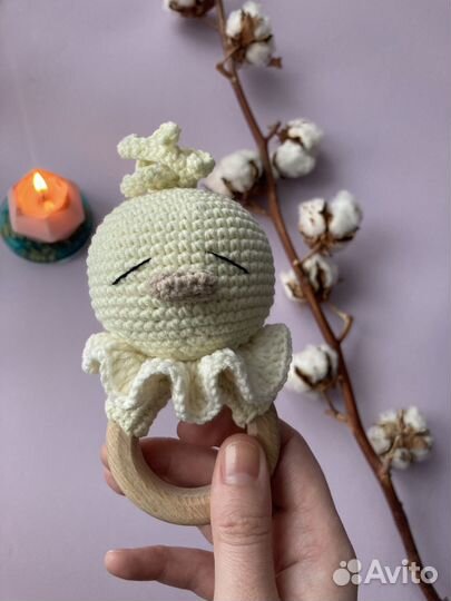 Погремушка Грызунок Для Малышей Вязанная