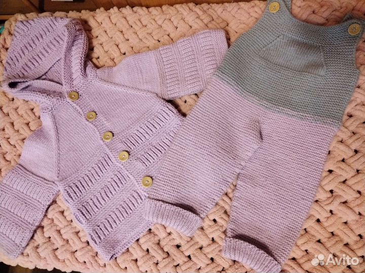 Костюм вязаный 74-80 для девочки