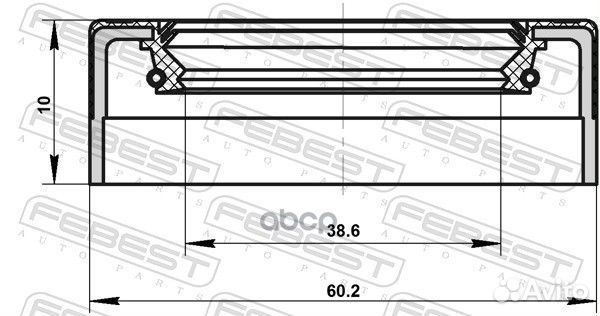 Сальник кпп 40x60x10/12 Volvo S40/S60/S70/S80