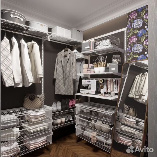 Гардеробные системы хранения для комнаты на заказ